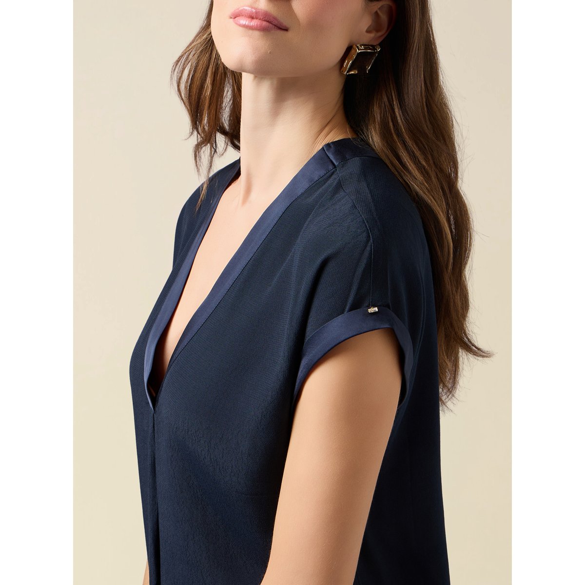 Blouse avec manches kimono bleu, OLTRE
