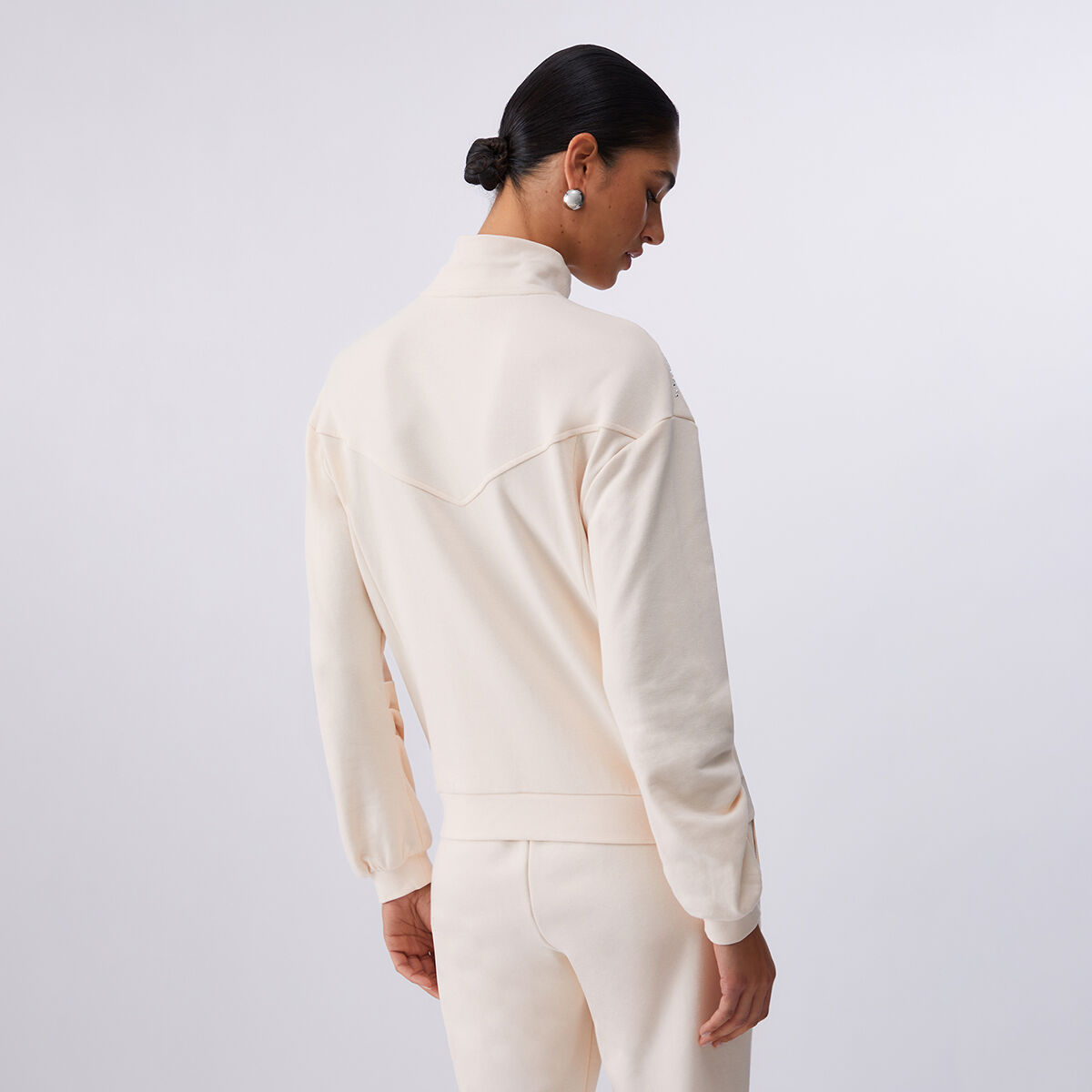 Sweat avec zip et applications champagne, LIU JO