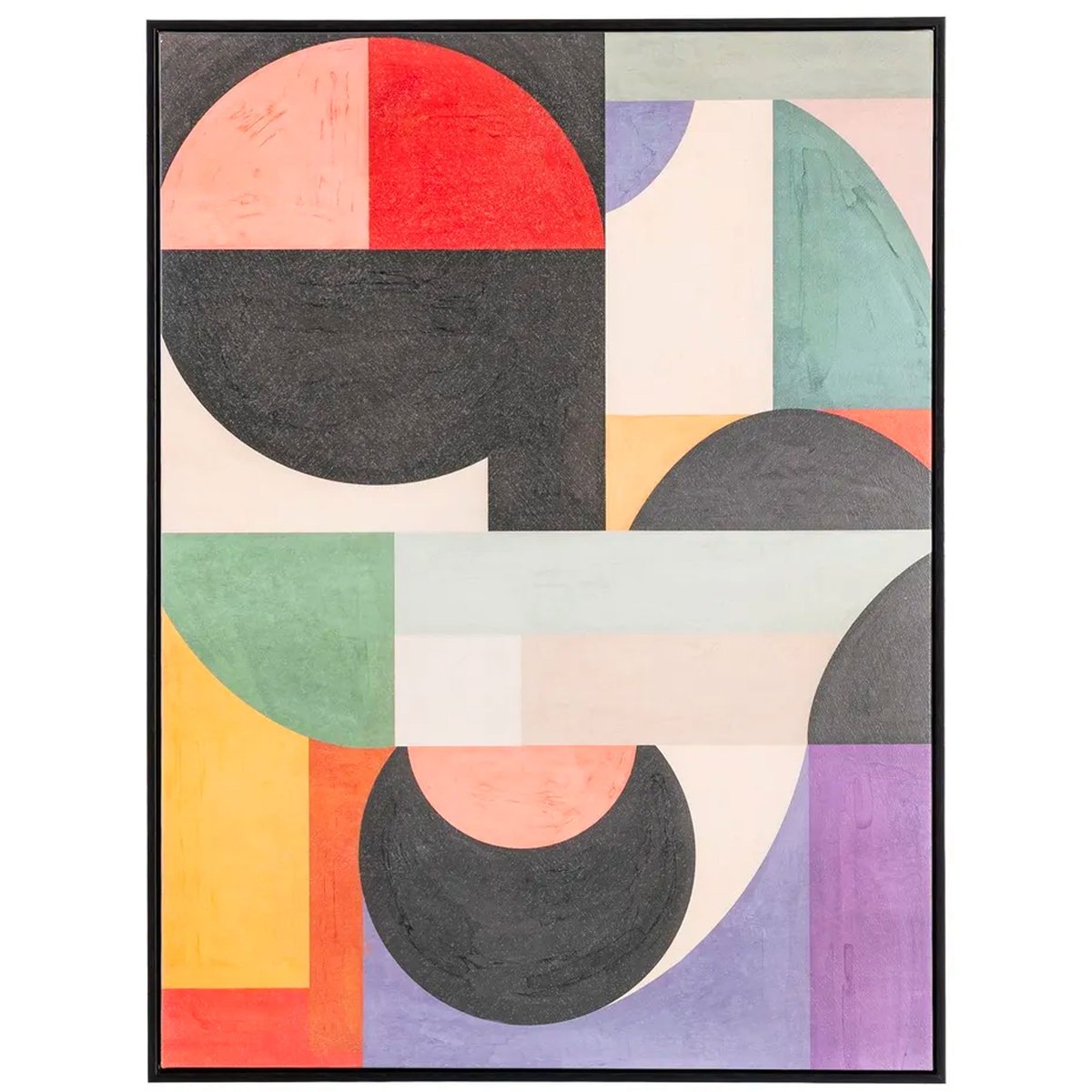 Tableau abstrait sur toile 75x4x100cm multicolore, WADIGA