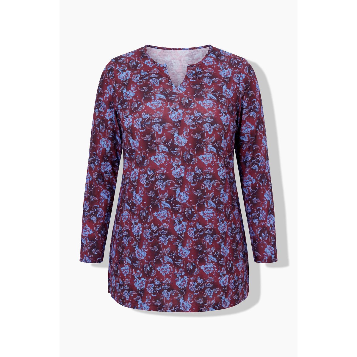 T-shirt long rouge bordeaux, ULLA POPKEN