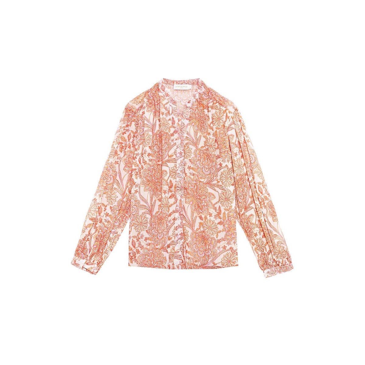 Bolie Floral V-Neck Blouse in Loose Fit floral print, LA PETITE ETOILE