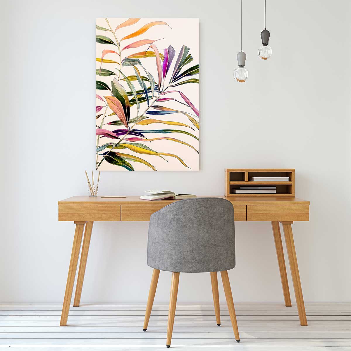 Tableau peinture fleurs palm color tableau alu dibond, HEXOA