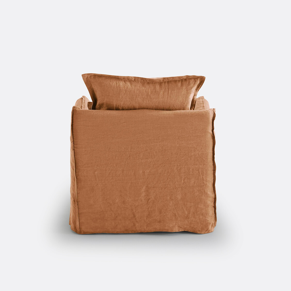 Housse de fauteuil en lin Odna tabac, LA REDOUTE INTERIEURS