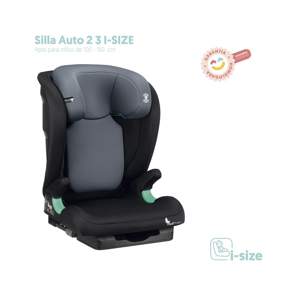 Sièges Securité pour Auto- Juno - Gris multicolore, INTERBABY