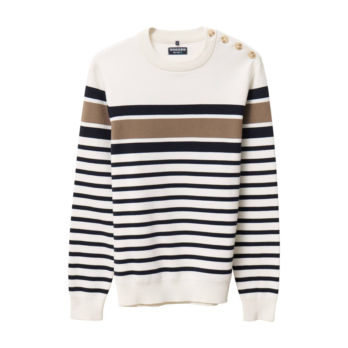 Pull manches longues ecru, BONOBO