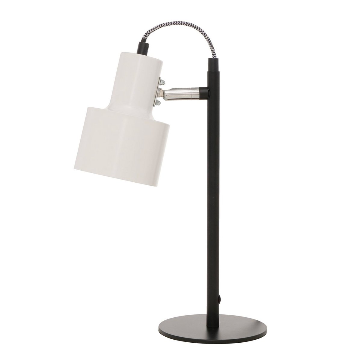 Lampe de bureau métal noir et blanc noir & blanc, WADIGA
