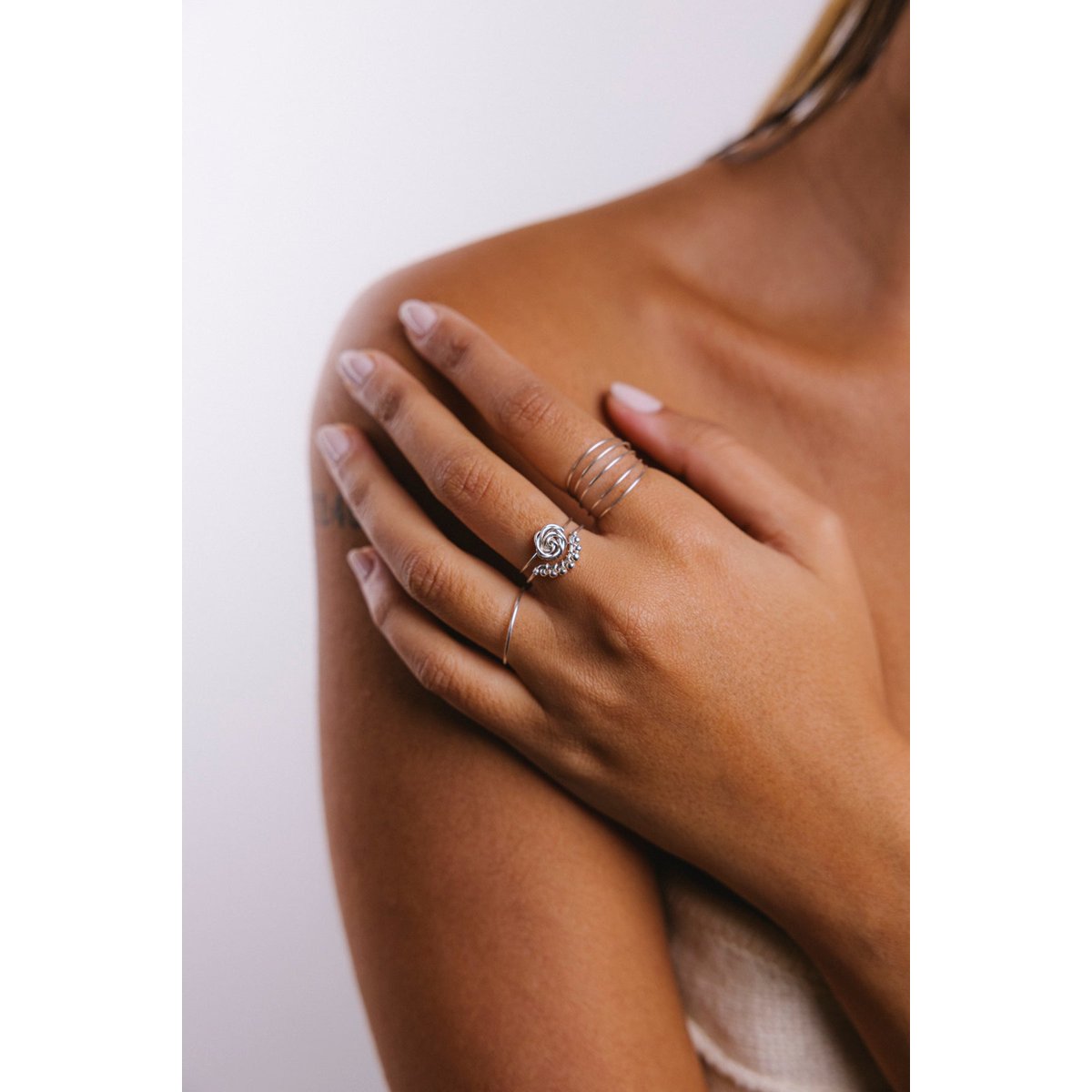 Bague Frida perles - Argent argent / argent, YAY PARIS