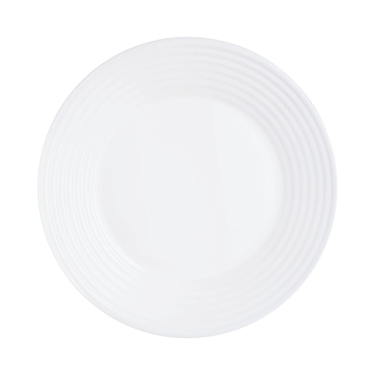 6 assiettes plates blanches 25cm -HARENA blanc, LUMINARC