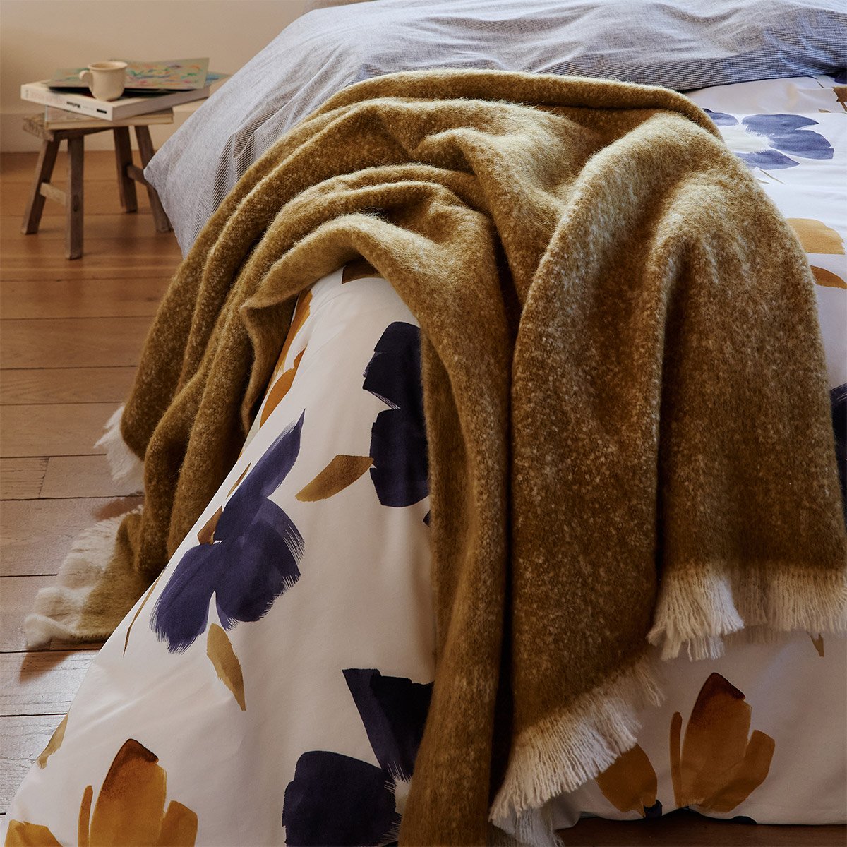 Plaid en mohair marron, NIMBUS bronze, DESFORGES