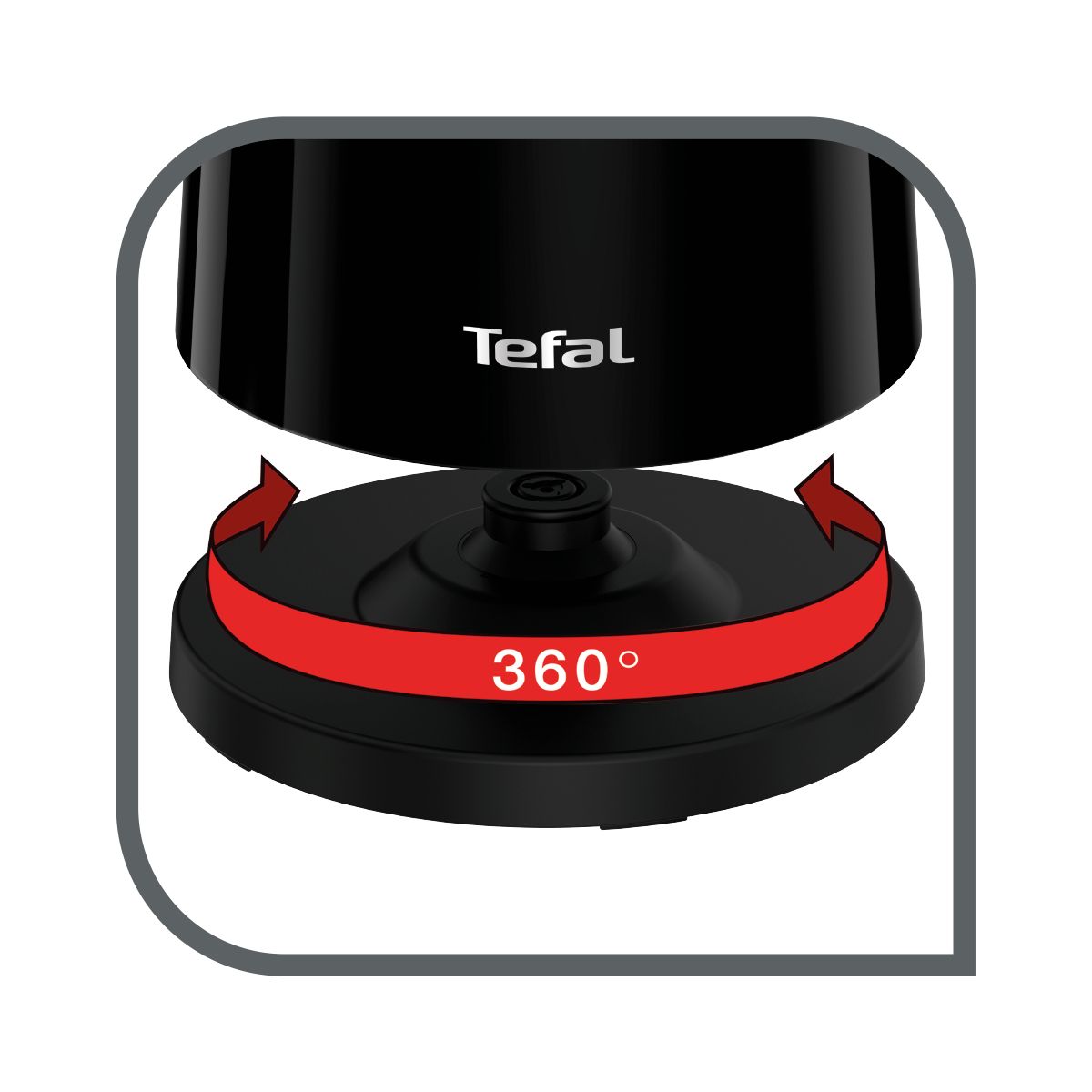 Bouilloire à température réglable KO854830 Smart'n light 1L noir, TEFAL
