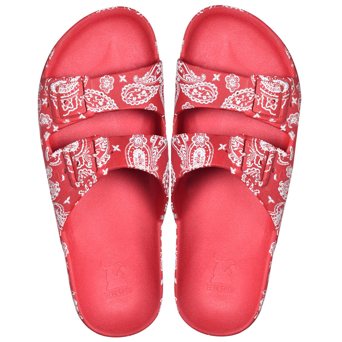 Sandales plates Enfant BANDANA rouge, CACATOES