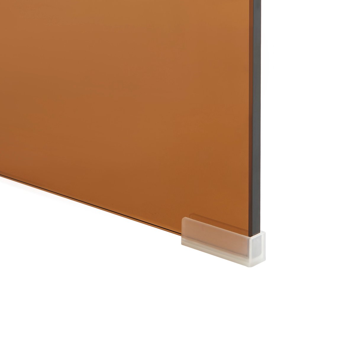 Table basse verre trempé GINZA ambre, SORELH