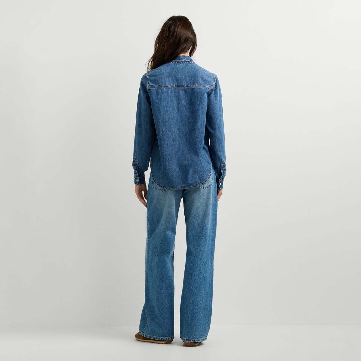 Chemise Coupe Regular En Denim 6.25 oz bleu shirting denim, PEPE JEANS
