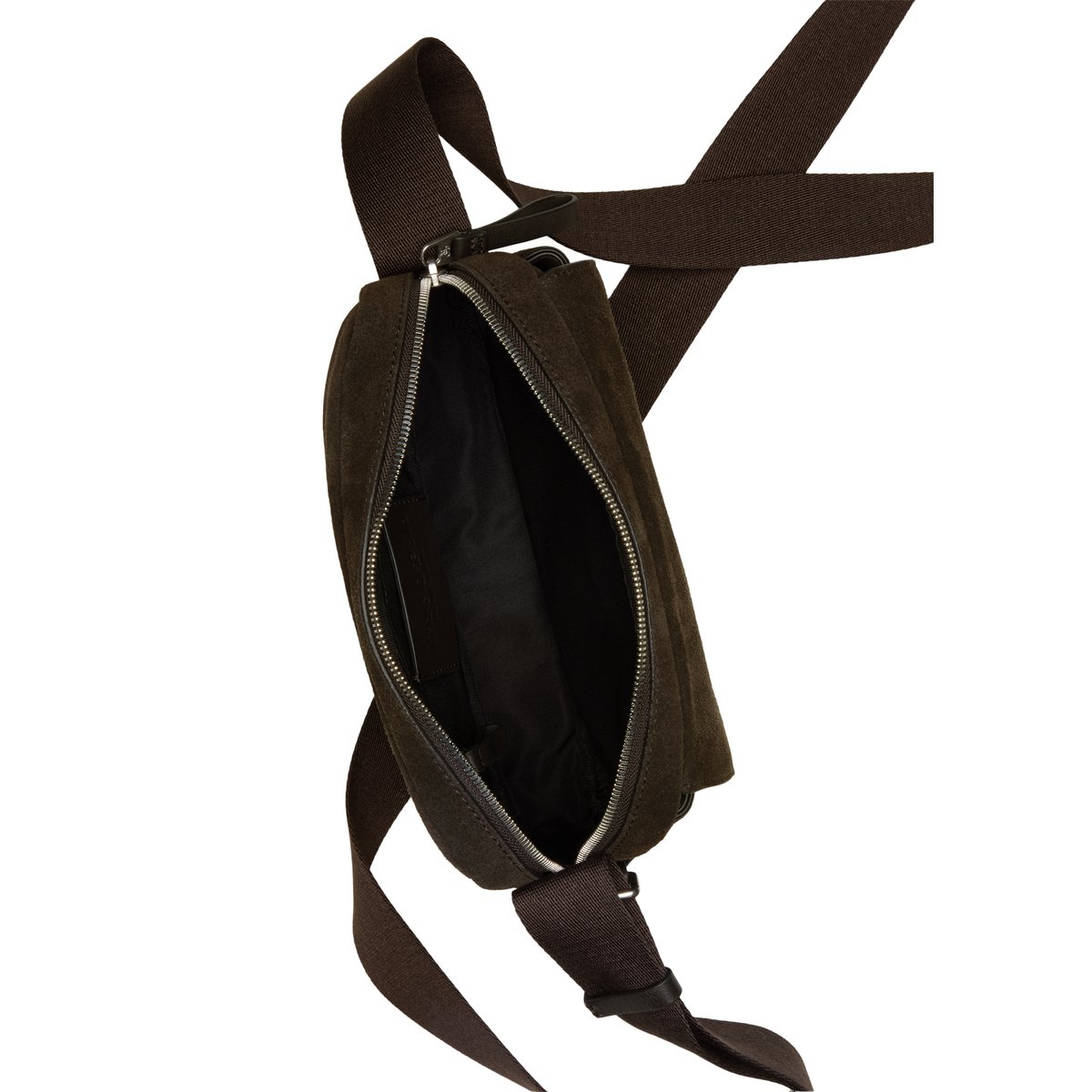 Sac à bandoulière modèle Elvin en cuir velours souple dunkelbraun, MARC O'POLO