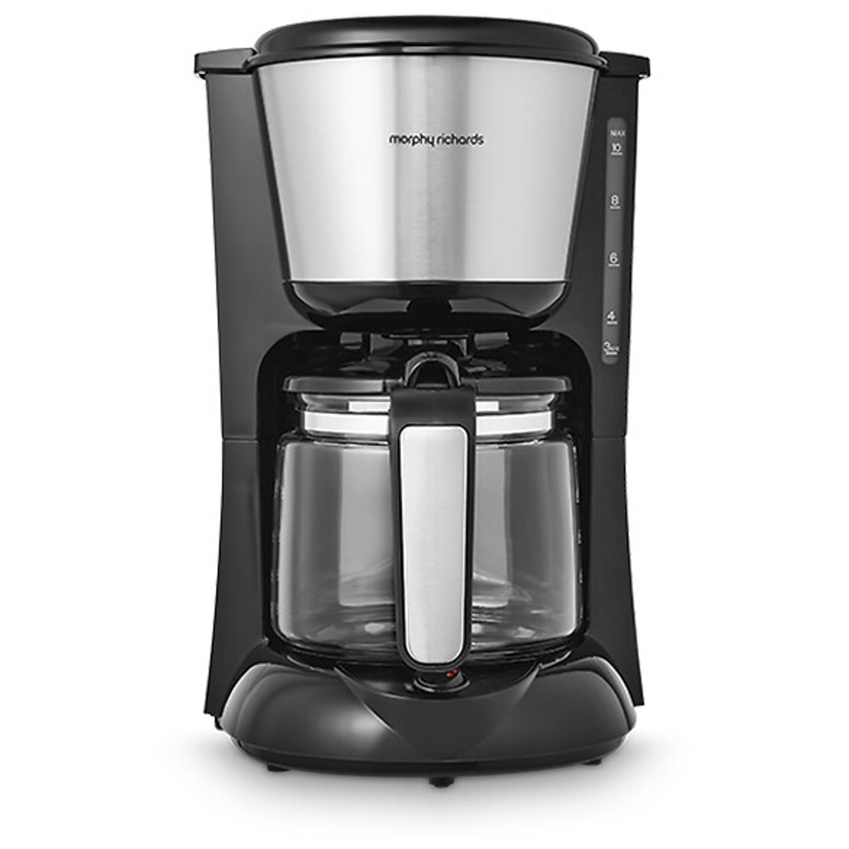 Equip 1.2L Filter Coffee Machine - 162501 black/silver, MORPHY RICHARDS