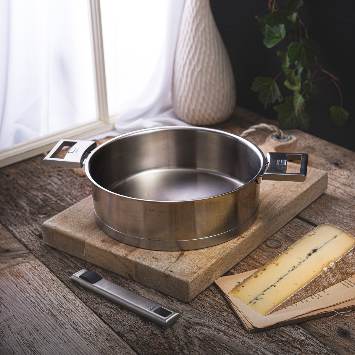 Sauteuse en inox brossé amovible STRATE inox, CRISTEL