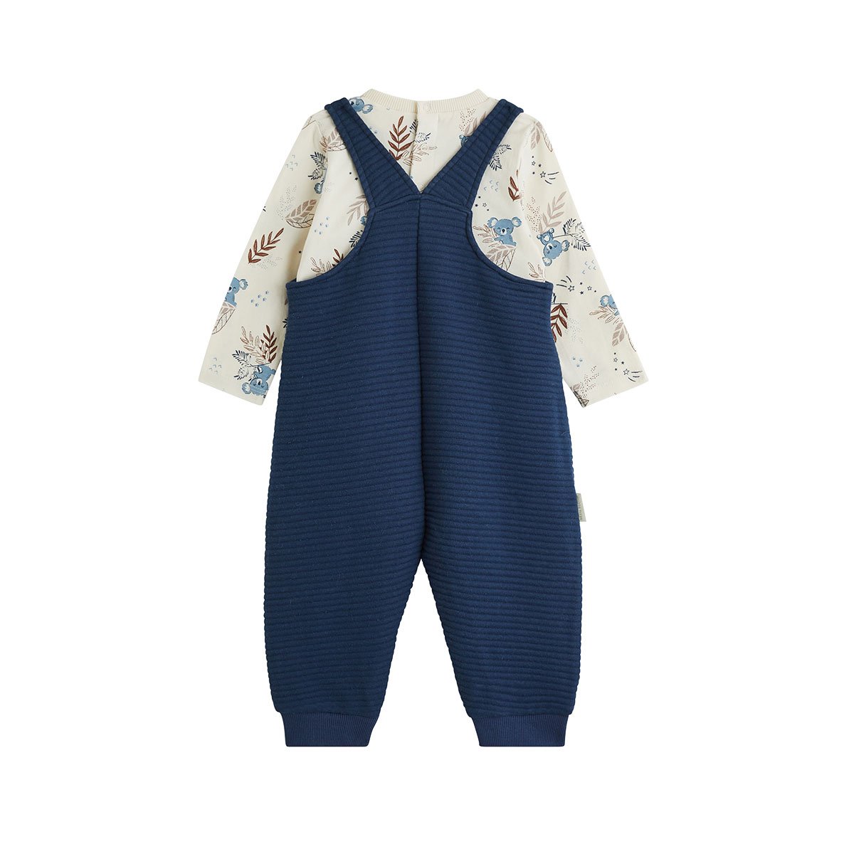 Ensemble salopette bébé et t-shirt Mathéo bleu, PETIT BEGUIN