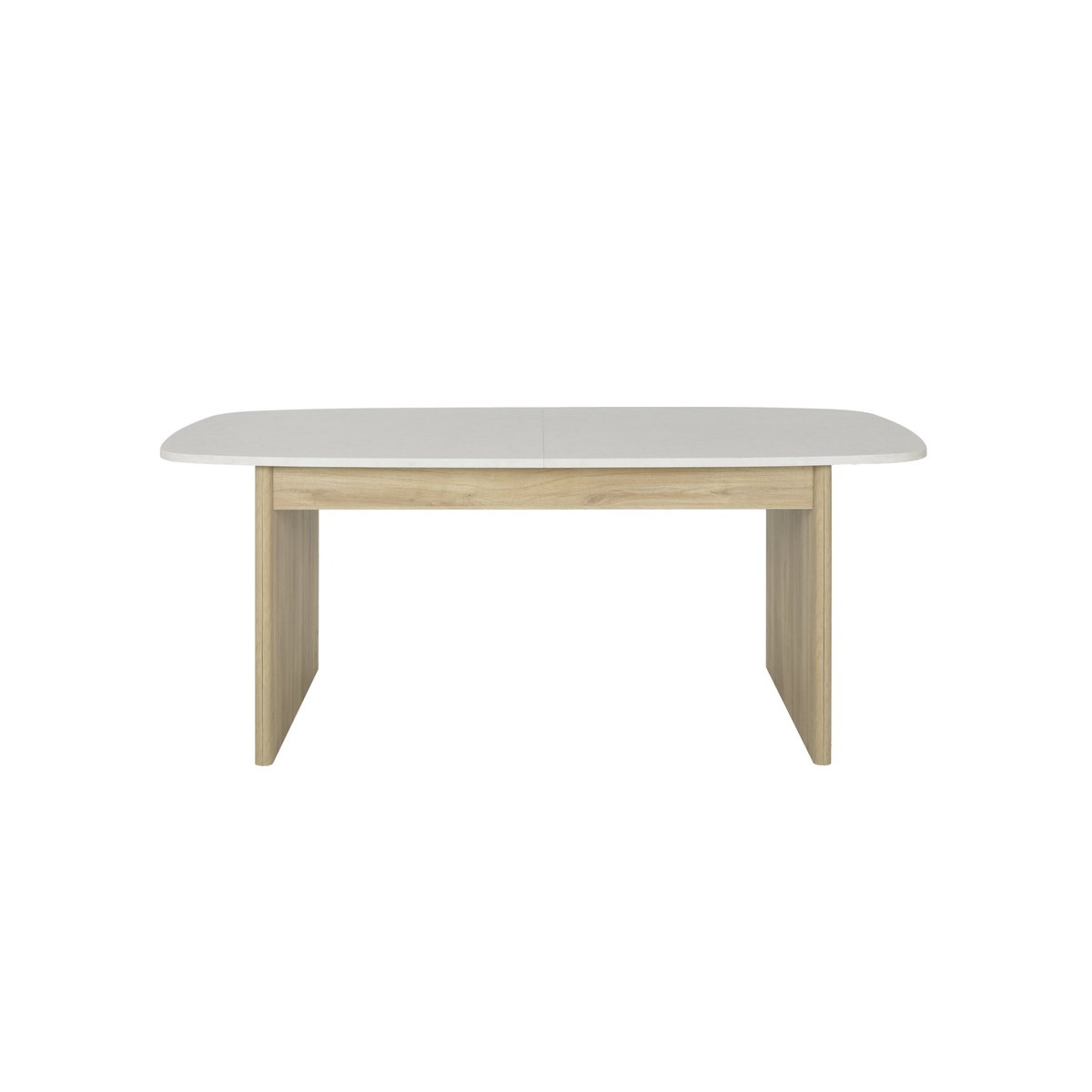 Table rectangulaire imitation bois naturel beige, DIAGONE