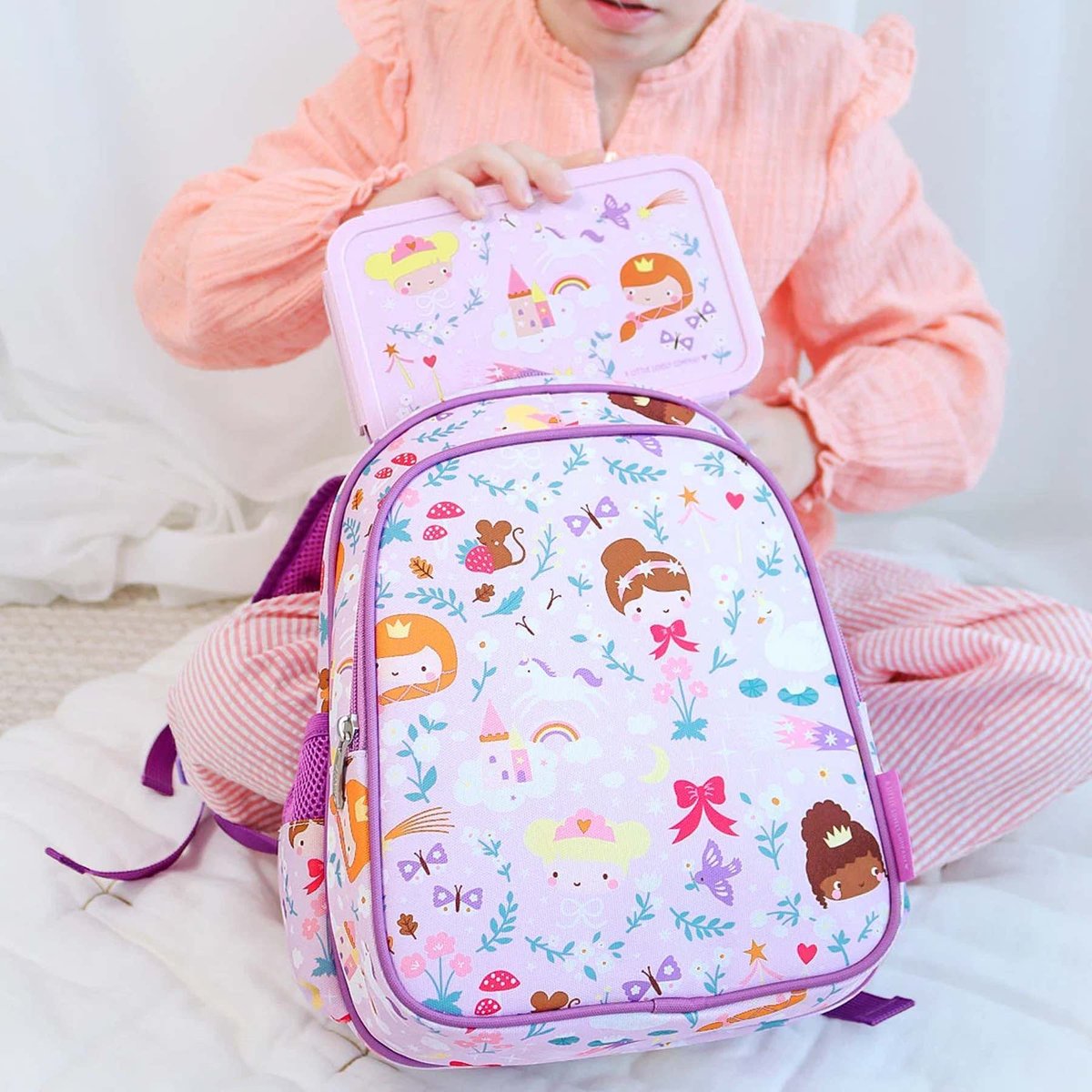 Cartable sac à dos enfant isotherme pour école maternelle et primaire parme, A LITTLE LOVELY COMPANY