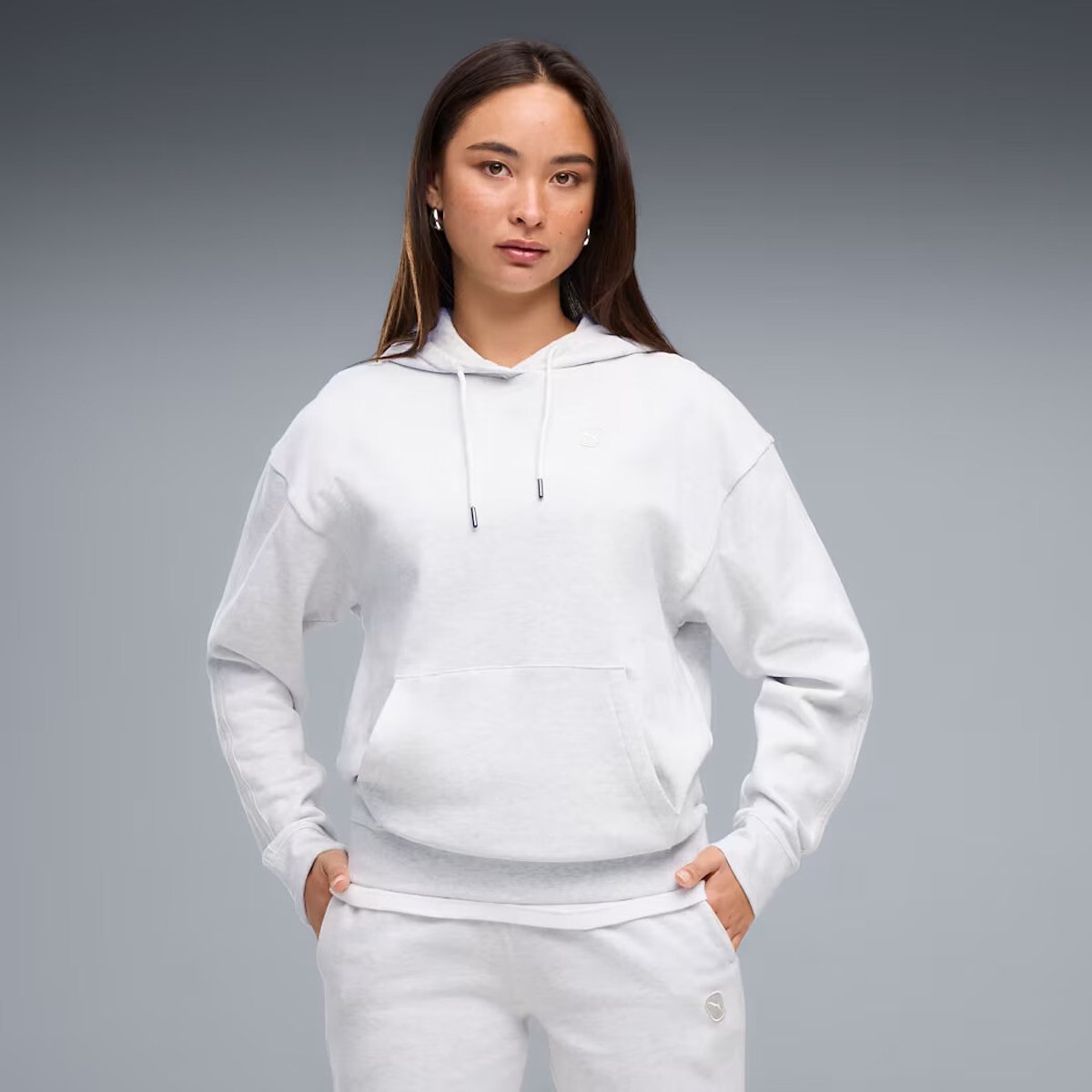 Sudadera con capucha ESSENTIALS ELEVATED blanco, PUMA