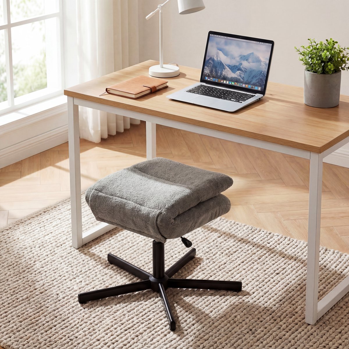 Fauteuil inclinable avec repose-pieds Velours gris, HOMCOM