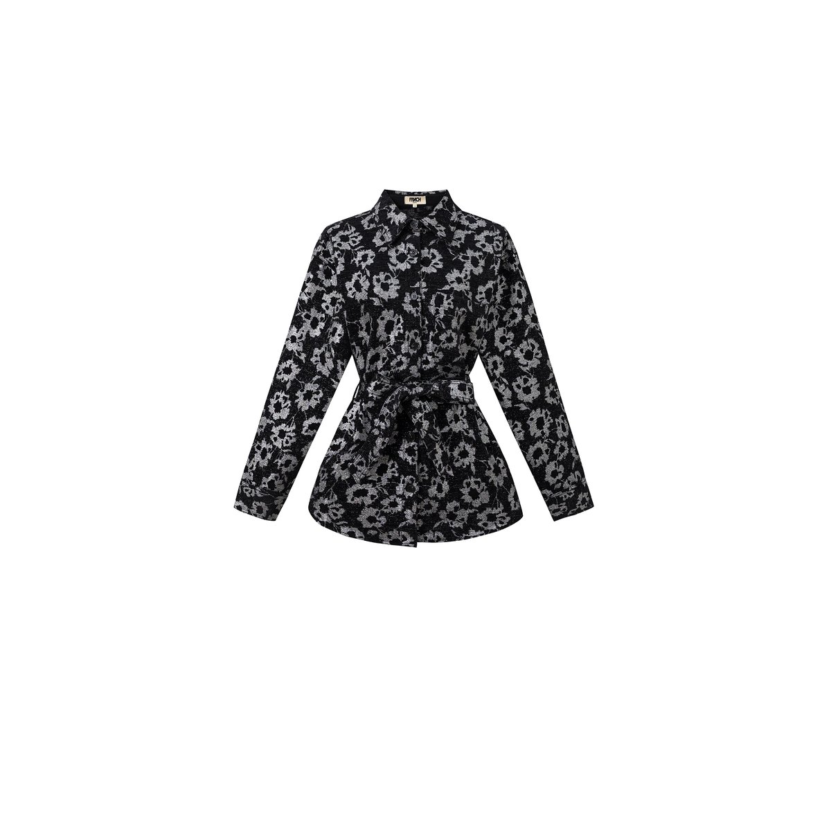 Chemise en coton GIUNI noir, FRNCH