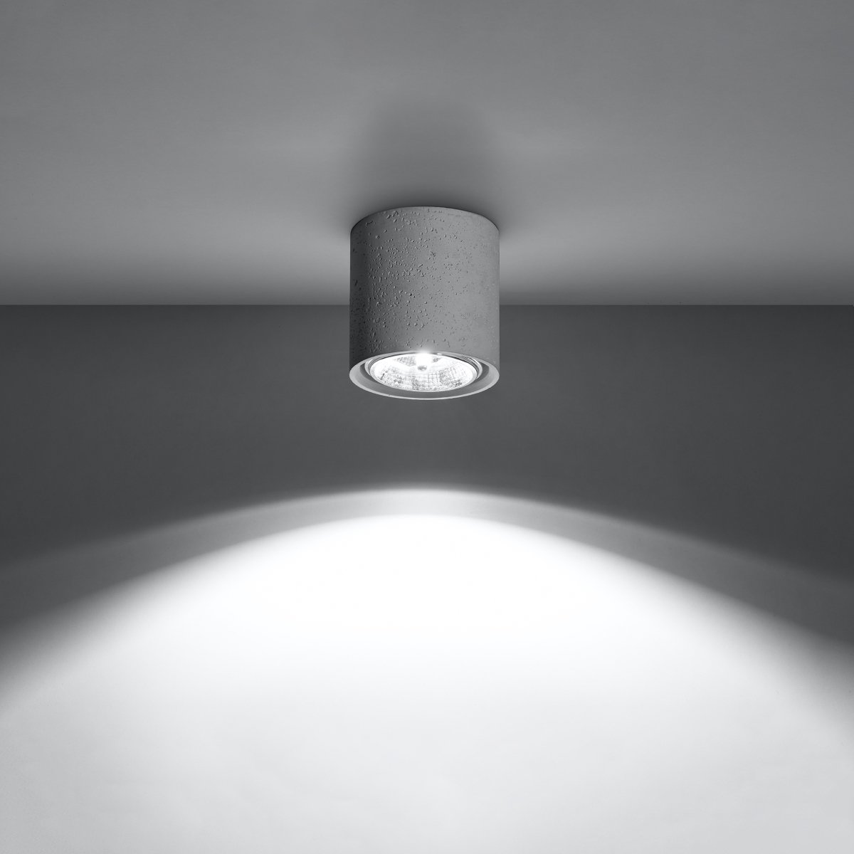 Plafonnier Béton Gris GU10 1 Cullo gris, EDEN