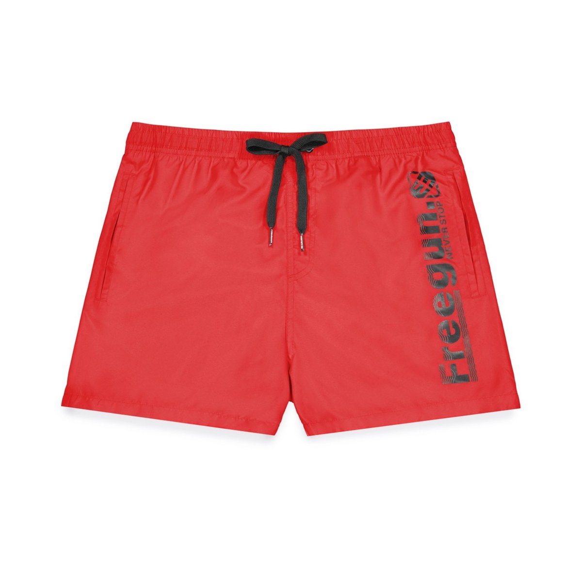 Maillot de Bain Short Microfibre rouge/noir, FREEGUN