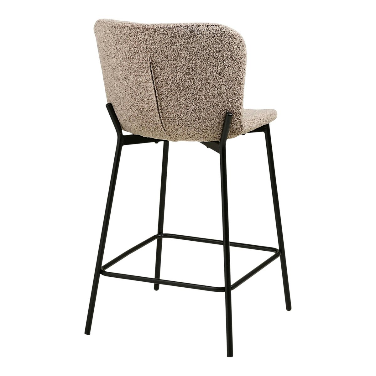 Chaise de bar en tissu bouclette (lot de 2) BERLIN beige, PIER IMPORT