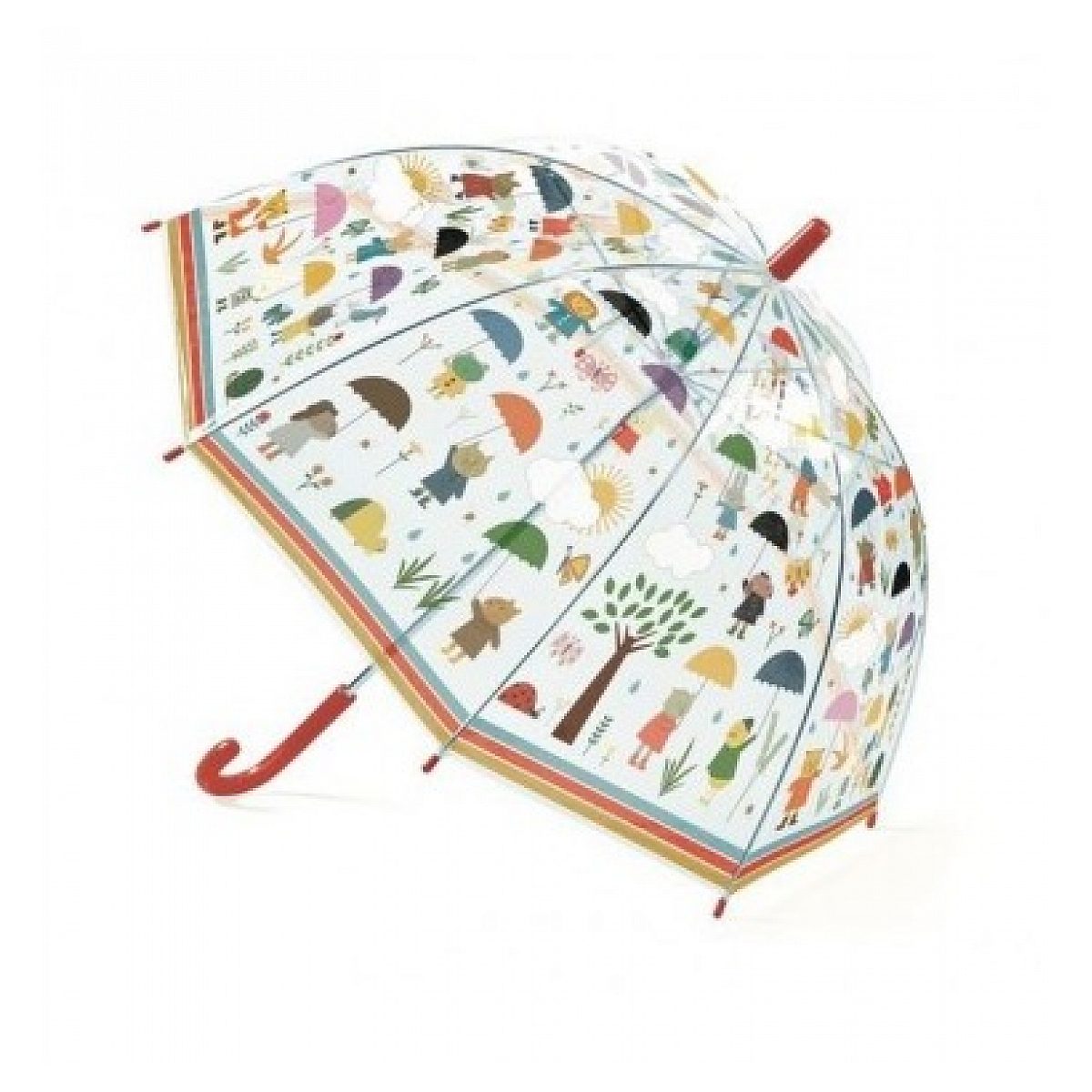 Parapluie Sous la pluie plastique illustre multicolore, DJECO