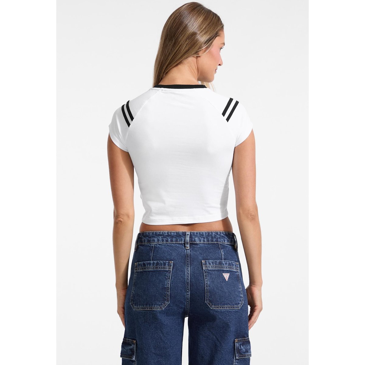 T-Shirt 81 Raglan blanc, GUESS