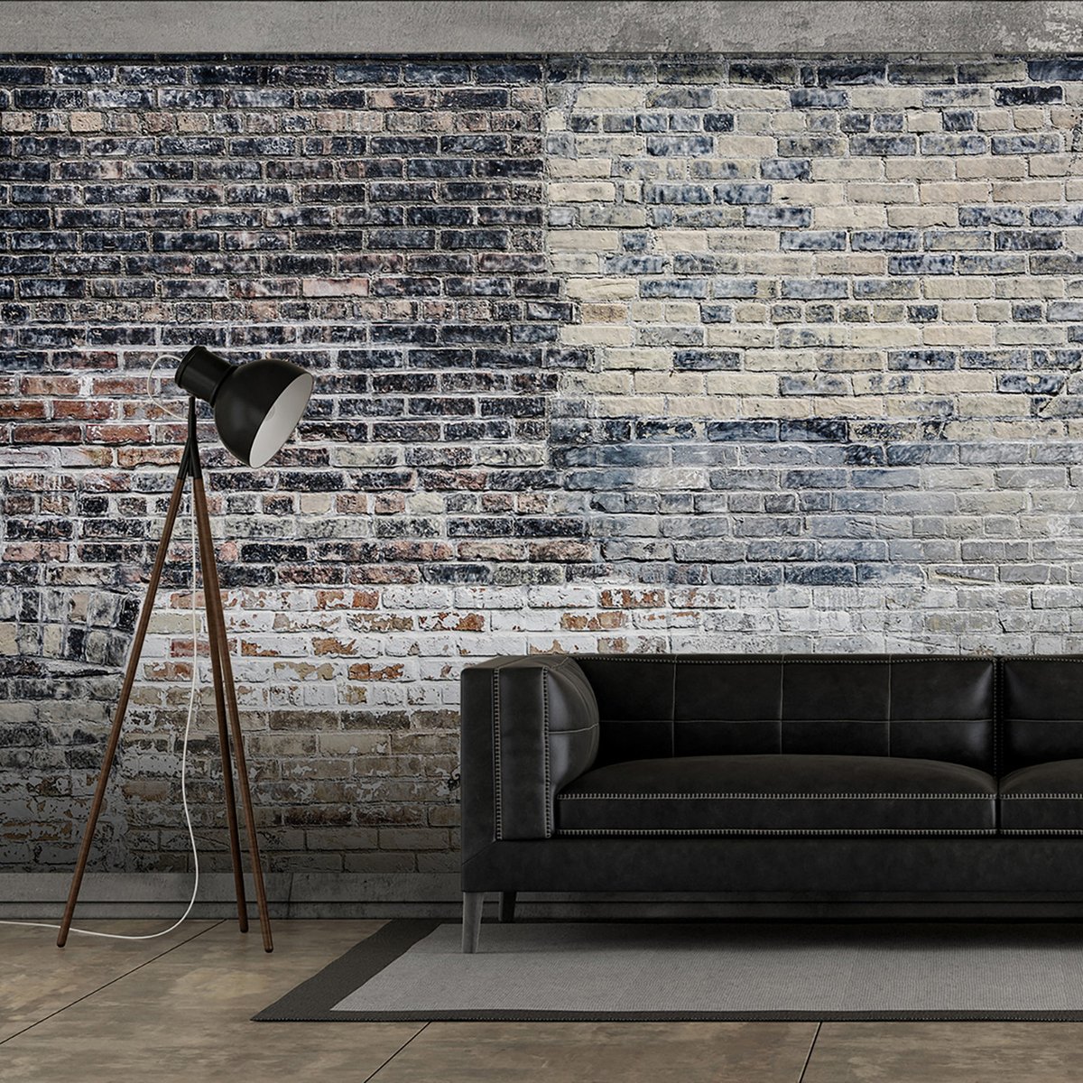 Papier peint panoramique GRUNGY WALL multicolore, LE PAPIERS DE NINON