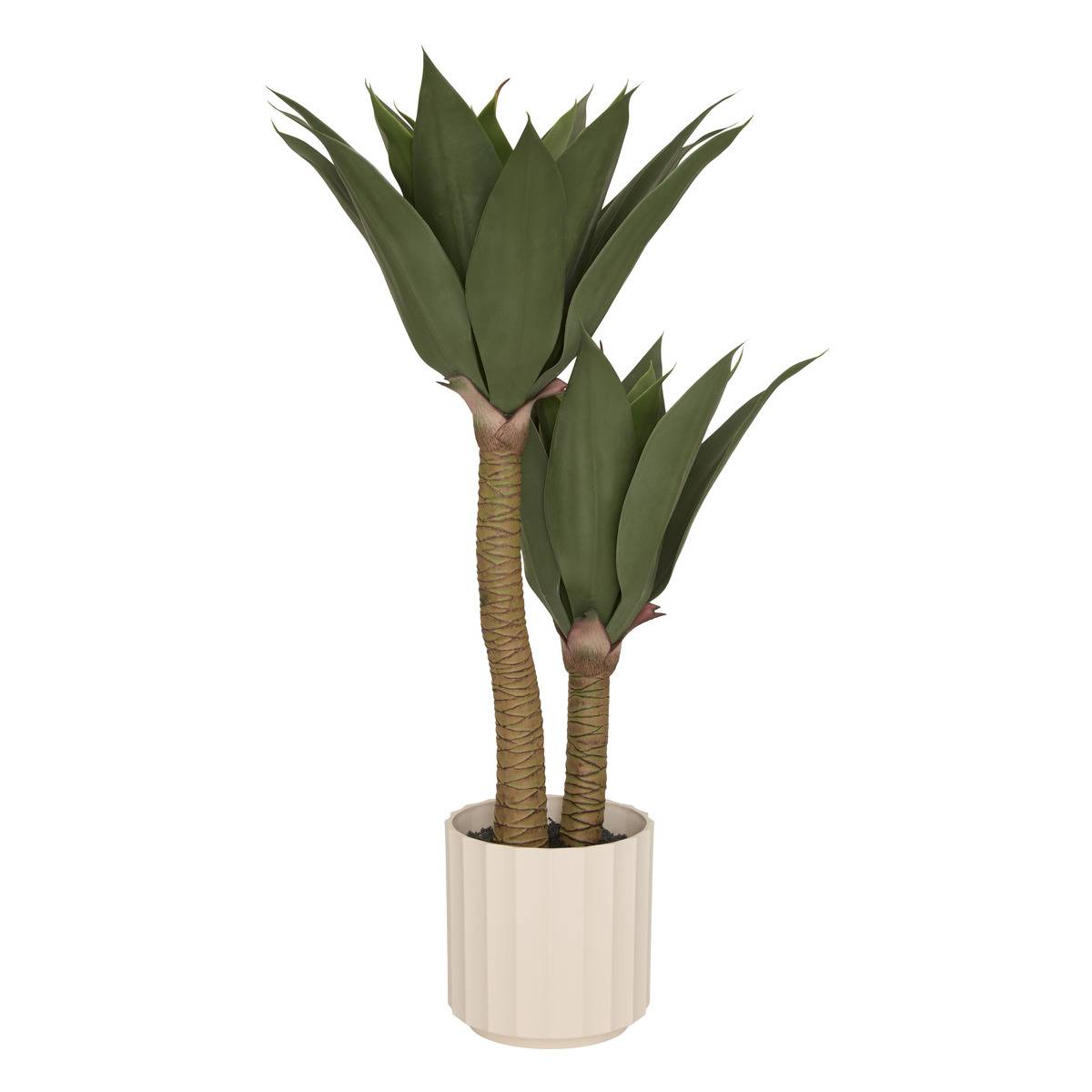 Agave artificiel grand format avec cache-pot NYER vert, ATMOSPHERA