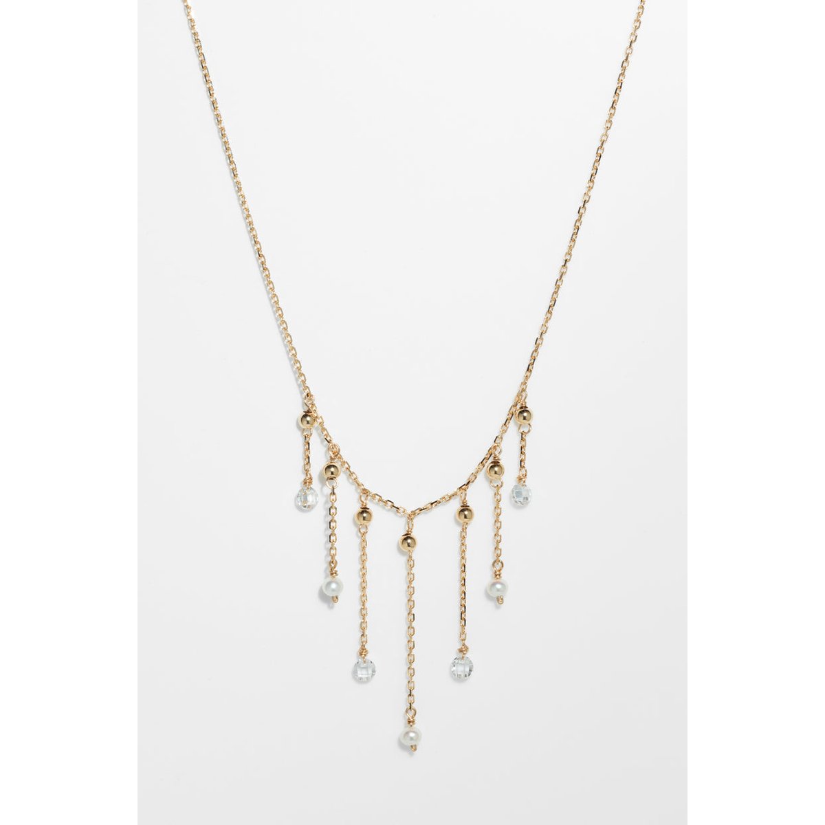 Collier Luna - Or 750‰ - Diamant blanc & perle de culture diamant blanc, YAY PARIS