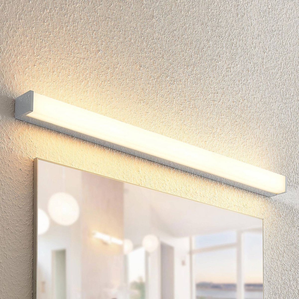 Applique en aluminium moderneLED, Klea blanc, chrome, LINDBY