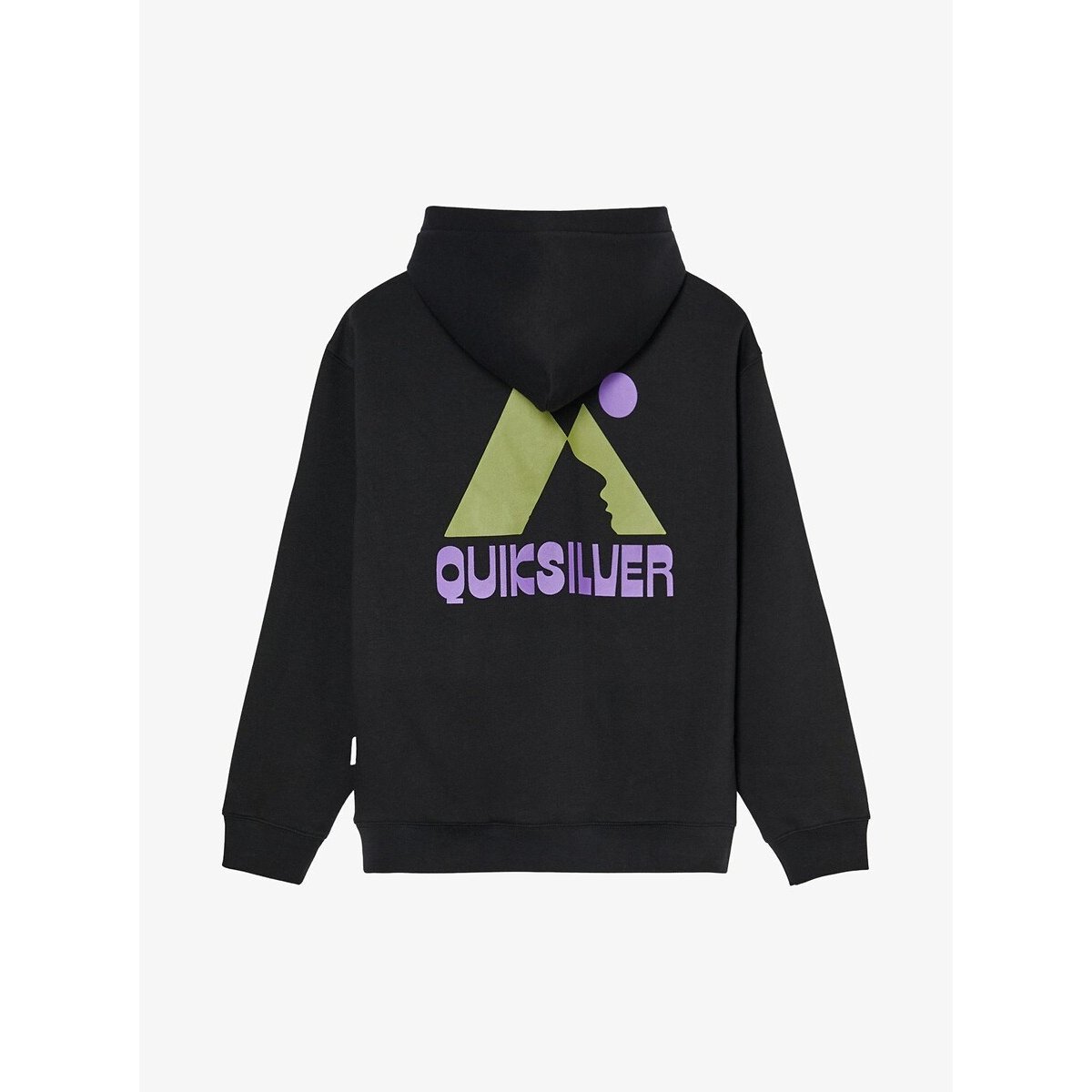 Hoodie, made from fleece, with a print on the back black, QUIKSILVER