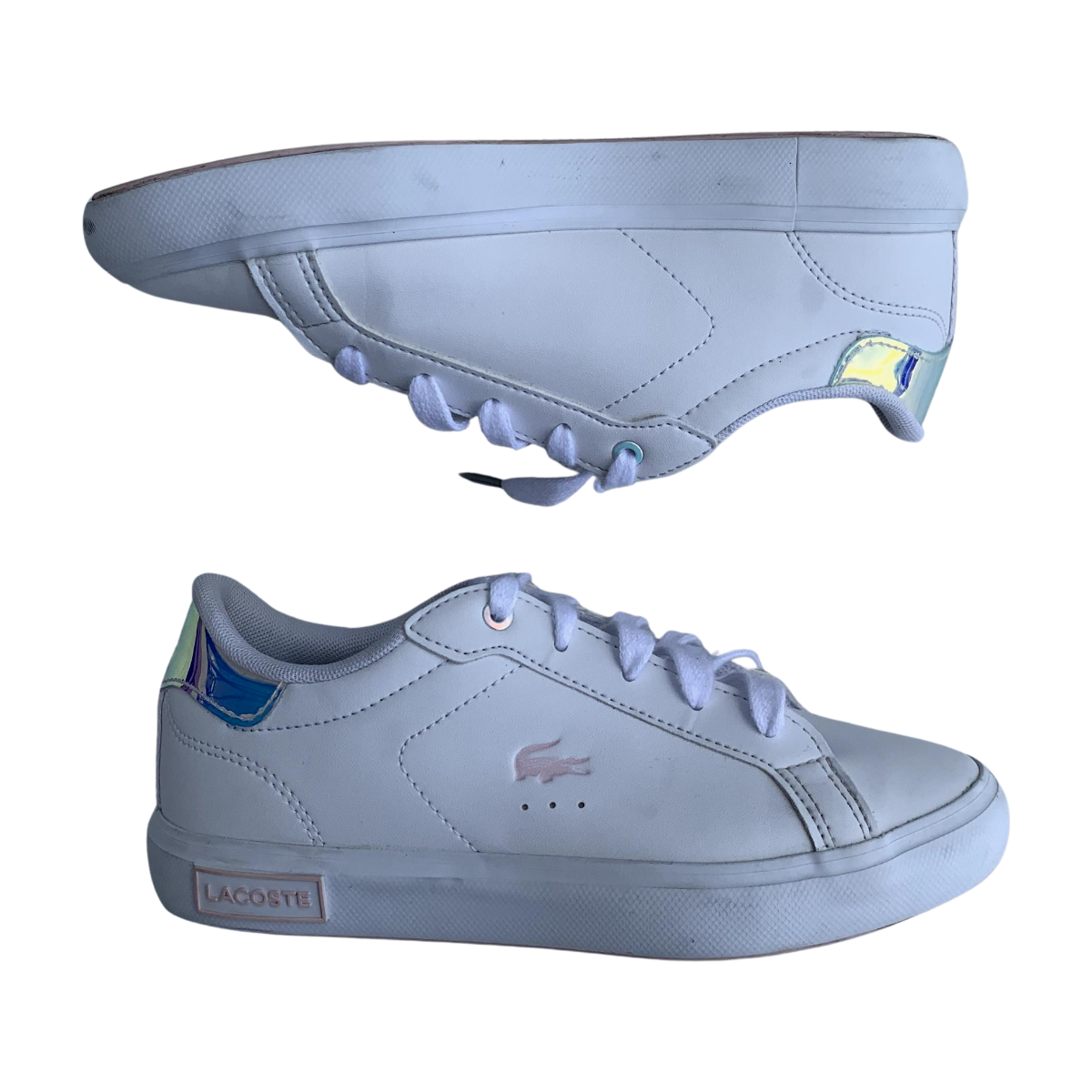 Baskets enfant - Très bon état blanc, LACOSTE