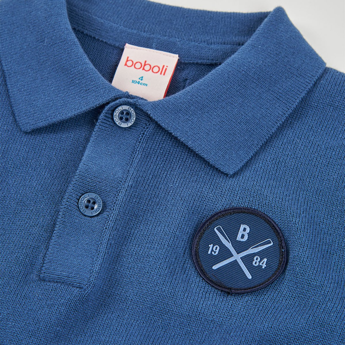 Polo enfant coton bleu, BOBOLI