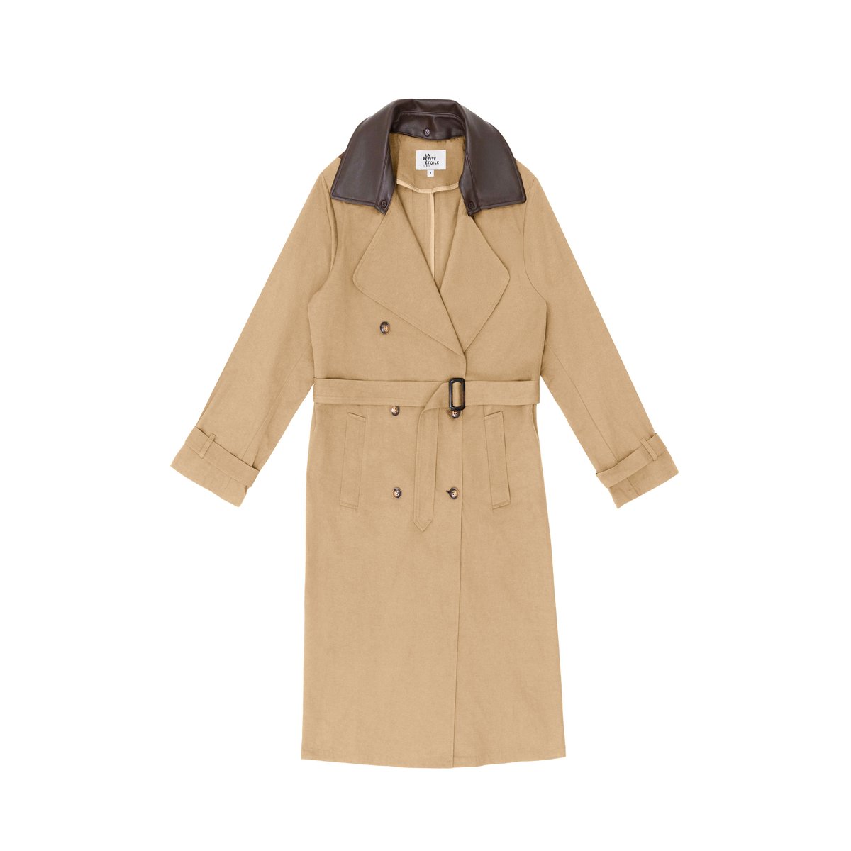 Trench col revers uni FARAGI 15-camel, LA PETITE ETOILE