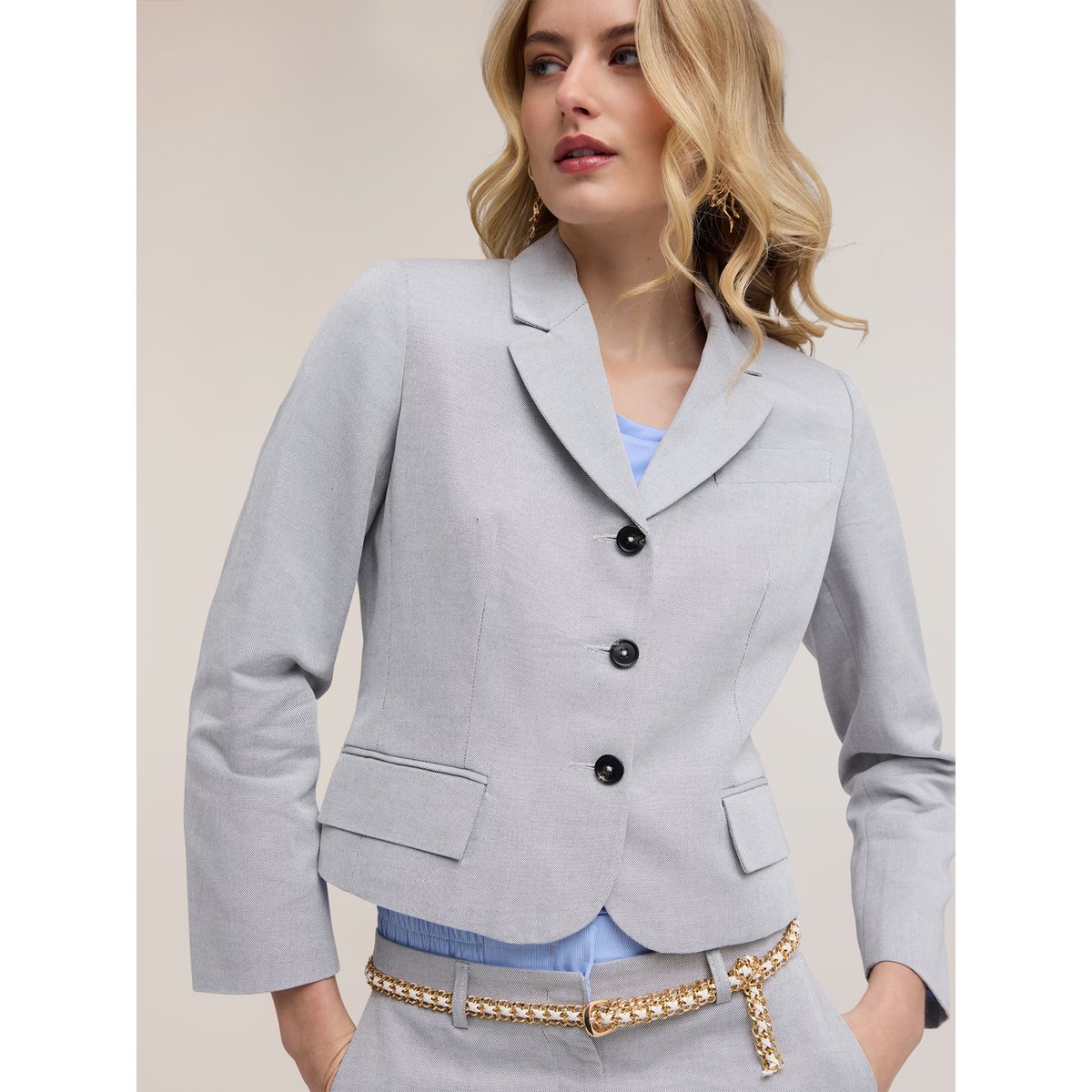 Blazer slim gris, MOTIVI