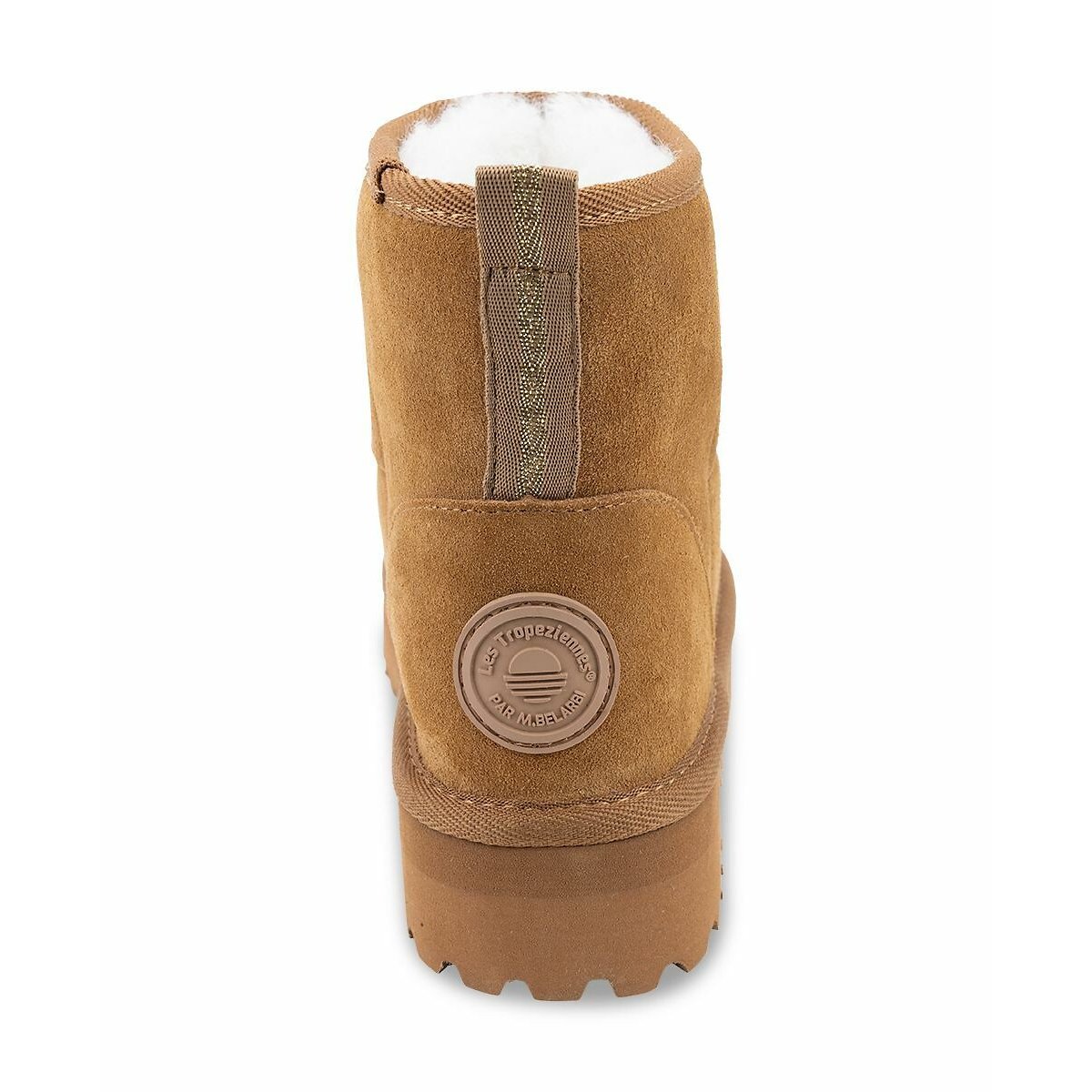 Boots en cuir fourrées à plateforme Chilltop camel, LES TROPEZIENNES PAR M.BELARBI