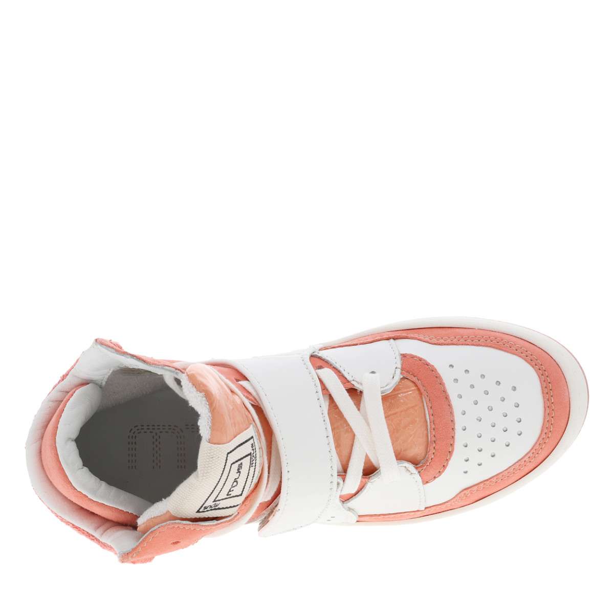 Baskets montantes cuir rose, MJUS