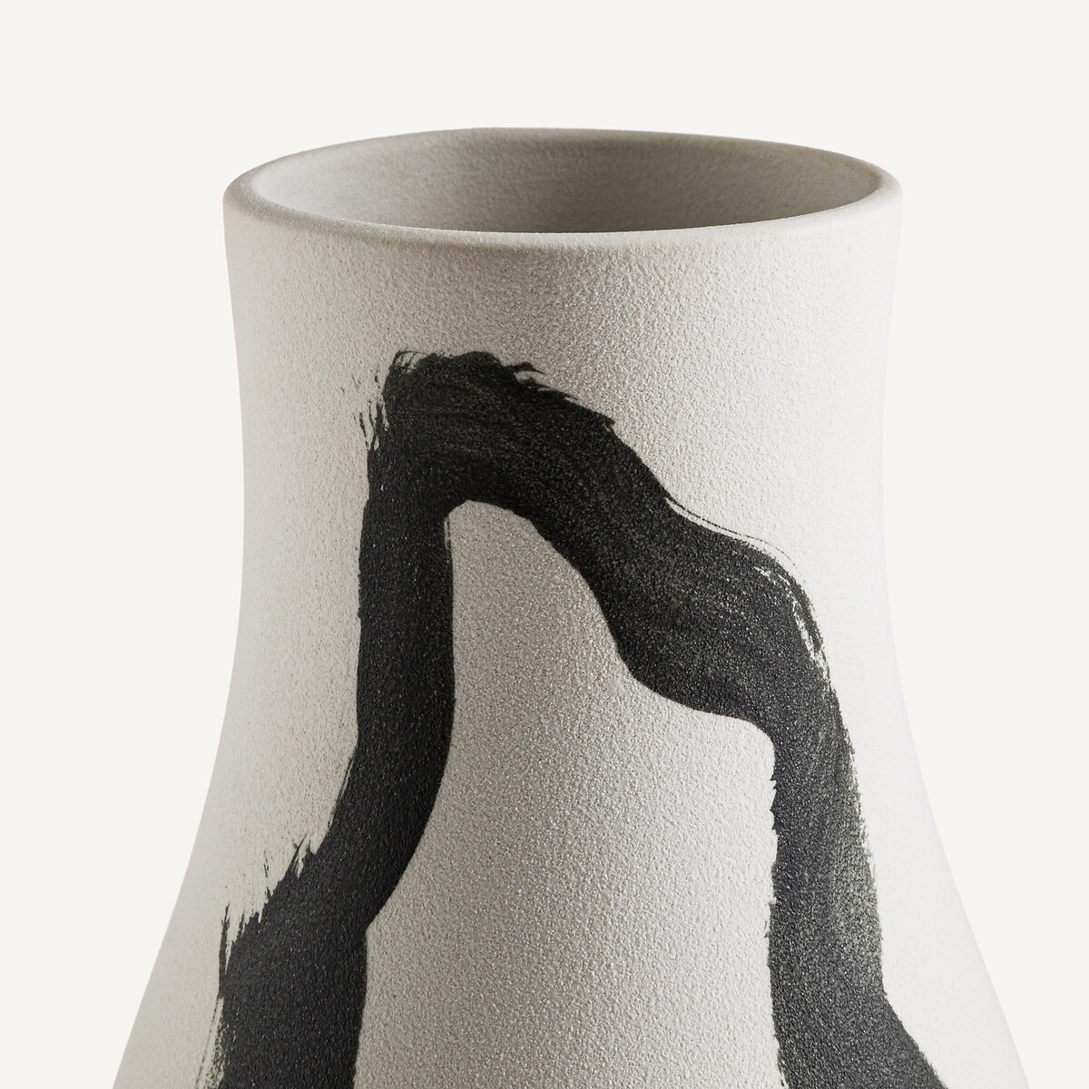 Vase aus matter Keramik, H33 cm, Skall kreide, AM.PM