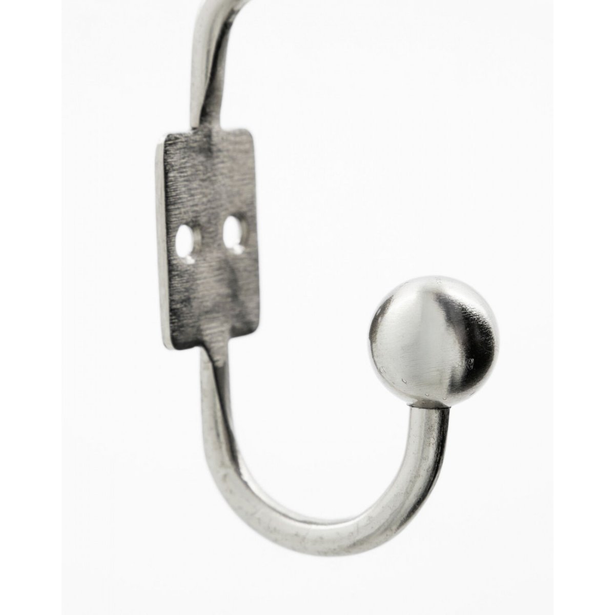 Lot de 2 patères double en acier Ball argent, HOUSE DOCTOR