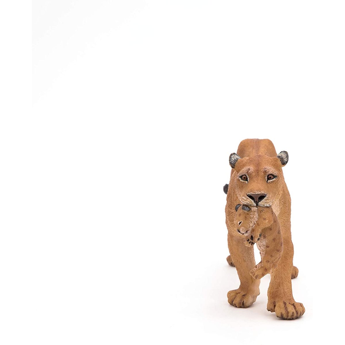 Figurine Lionne avec son bébé lionceau marron, PAPO