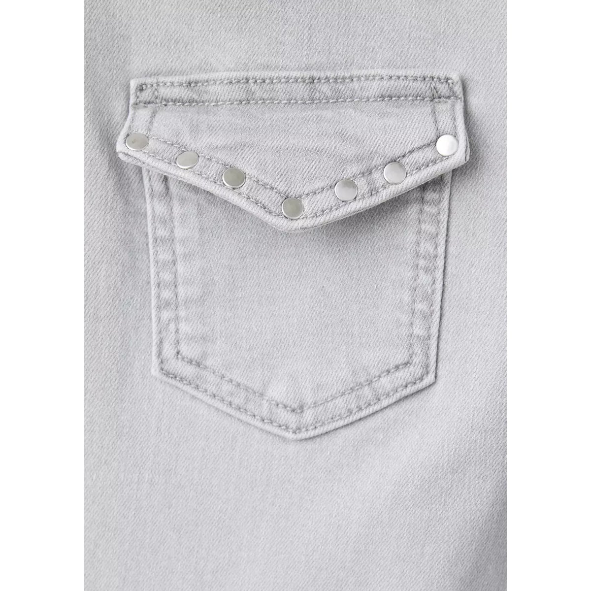 Jean flare clouté gris denim, MANGO TEEN