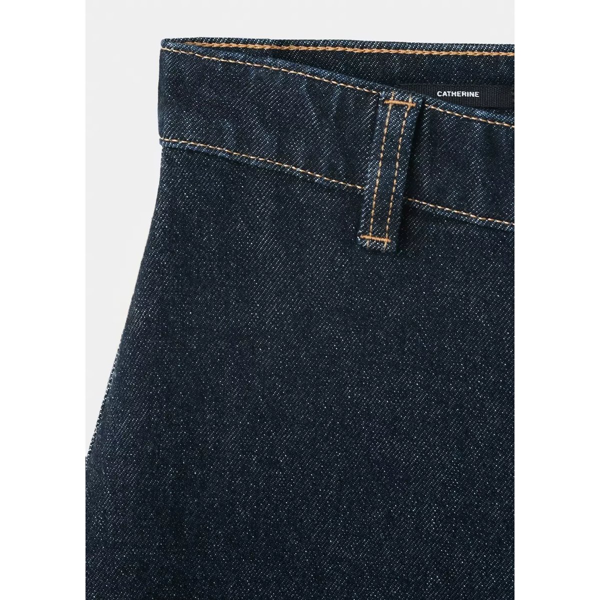 Jean style jupe-culotte Catherin taille haute bleu, MANGO