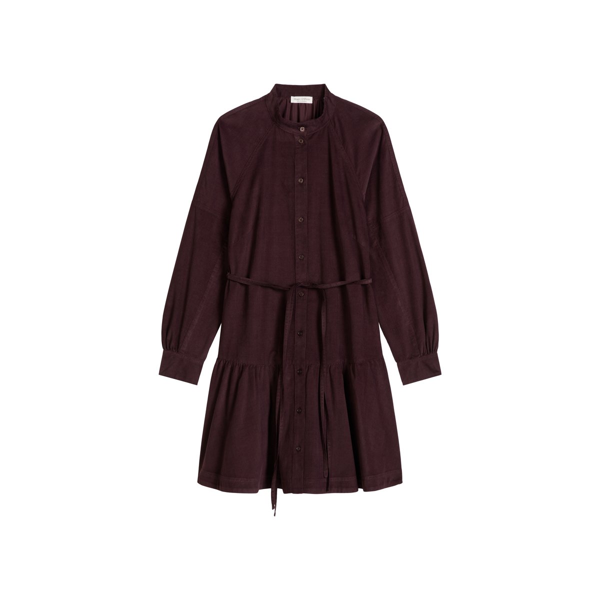 Robe dégradée flared en qualité velours côtelé rot, MARC O'POLO