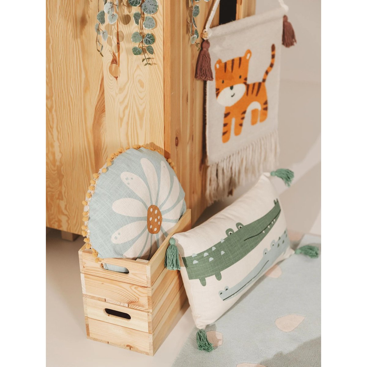 Housse de coussin fait main SAVANNAH multicouleur, BENUTA
