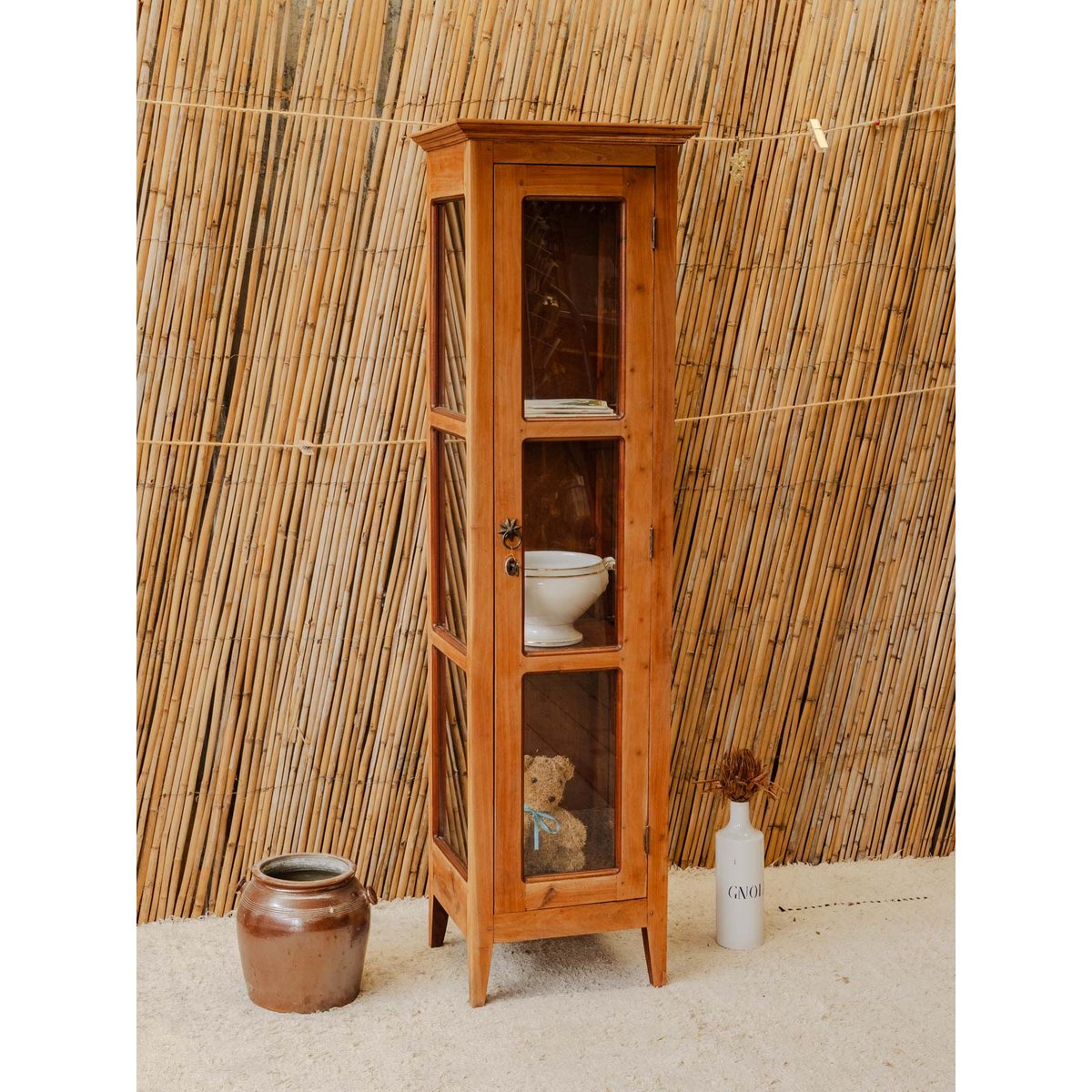 Vitrine en acajou Victoria N°1347 - Bon état bois foncé, DEBONGOUT